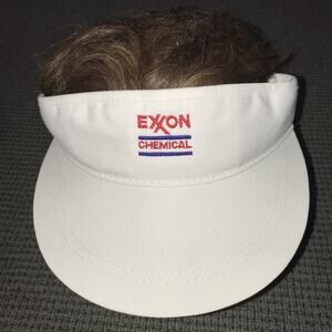 Exxon Chemical White Adjustable Visor Golf